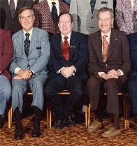 Three Directors of the National Cemetery System (NCS). Left to right. Carl T Noll. Rufus Harold Wilson. John W Mahan.